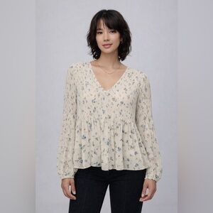 Aritzia Wilfred Women’s Daydreamer V-neck Blouse Top Size XL